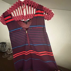 Express work casual half zipper tank top